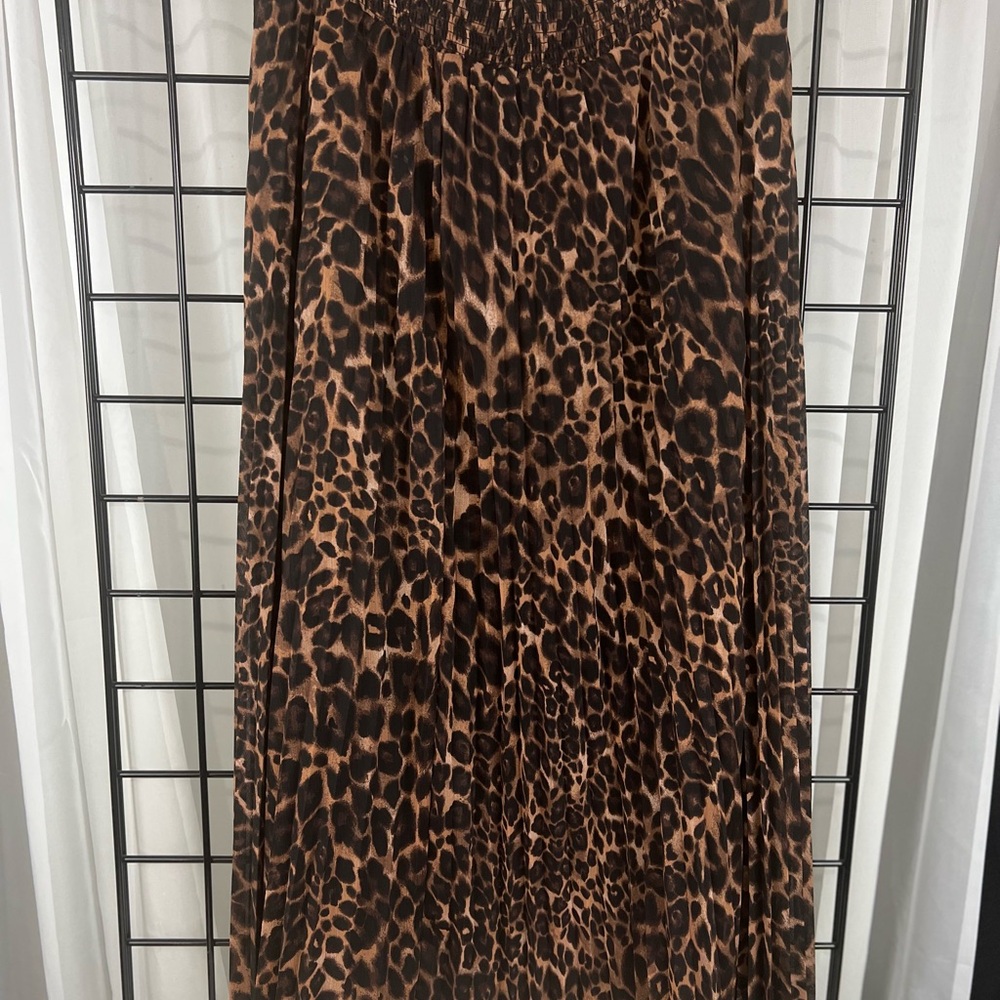 White House Black Market Animal Print Maxi Skirt.